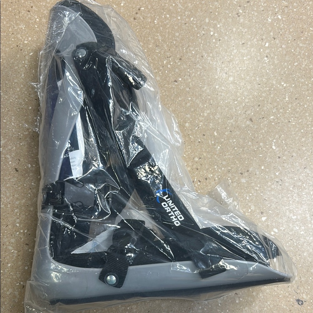 United Ortho Ankle Brace in Black and Gray